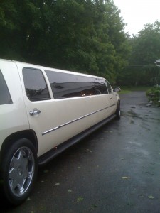 Prom Off in limo