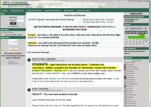 Holyoke Community College Moodle Login Page Before